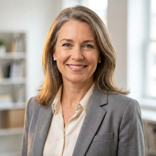 Photo de profil montrant Sarah Coleman, identifiée comme directrice financière chez Vela Rendecto